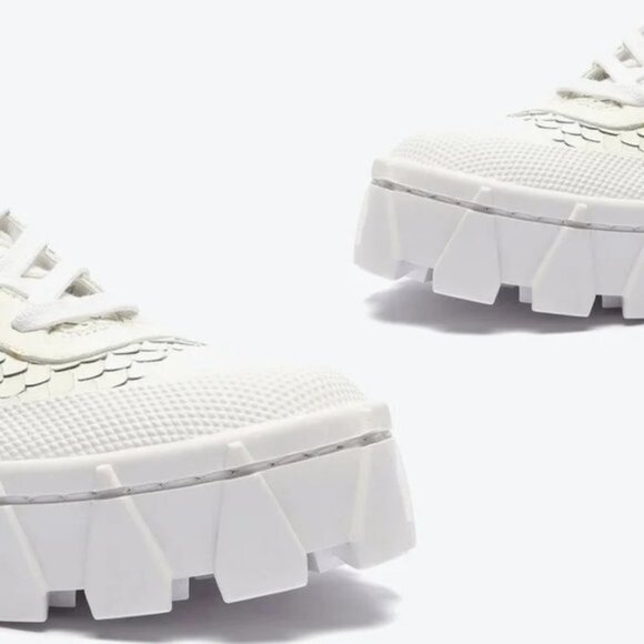 SCHUTZ LOOMIS WHITE SNAKE HIGH CANO TRACTOR SNEAKERS - Picture 5 of 13